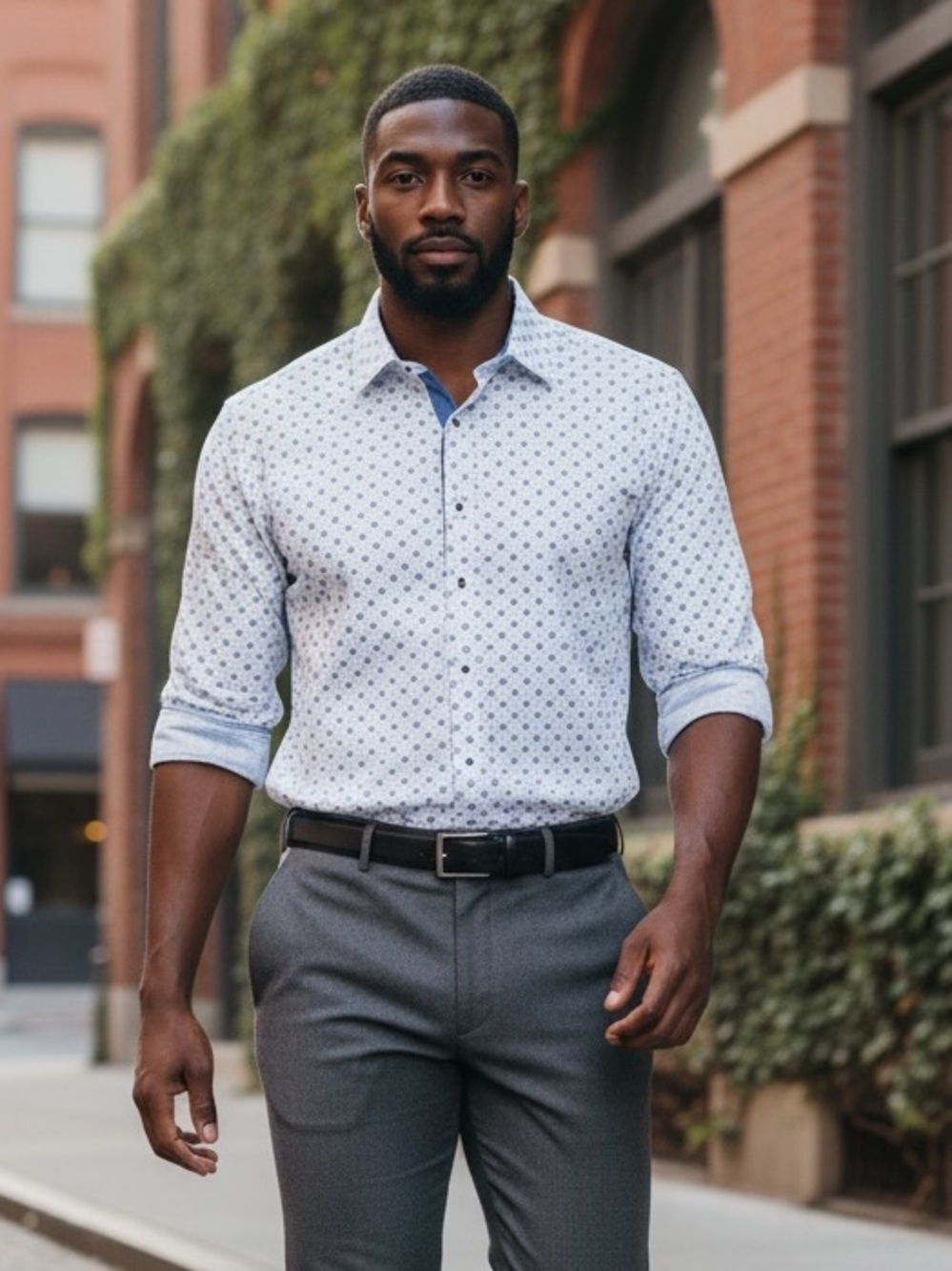Thomas Sterling 4-Way Stretch Performance Dress Shirt L